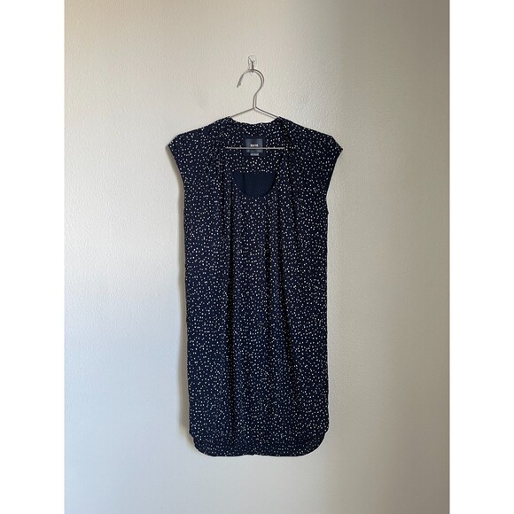 Maeve Anthropologie Au Revoir Dress in Speckled Navy Size 6 PETITE - Picture 1 of 7